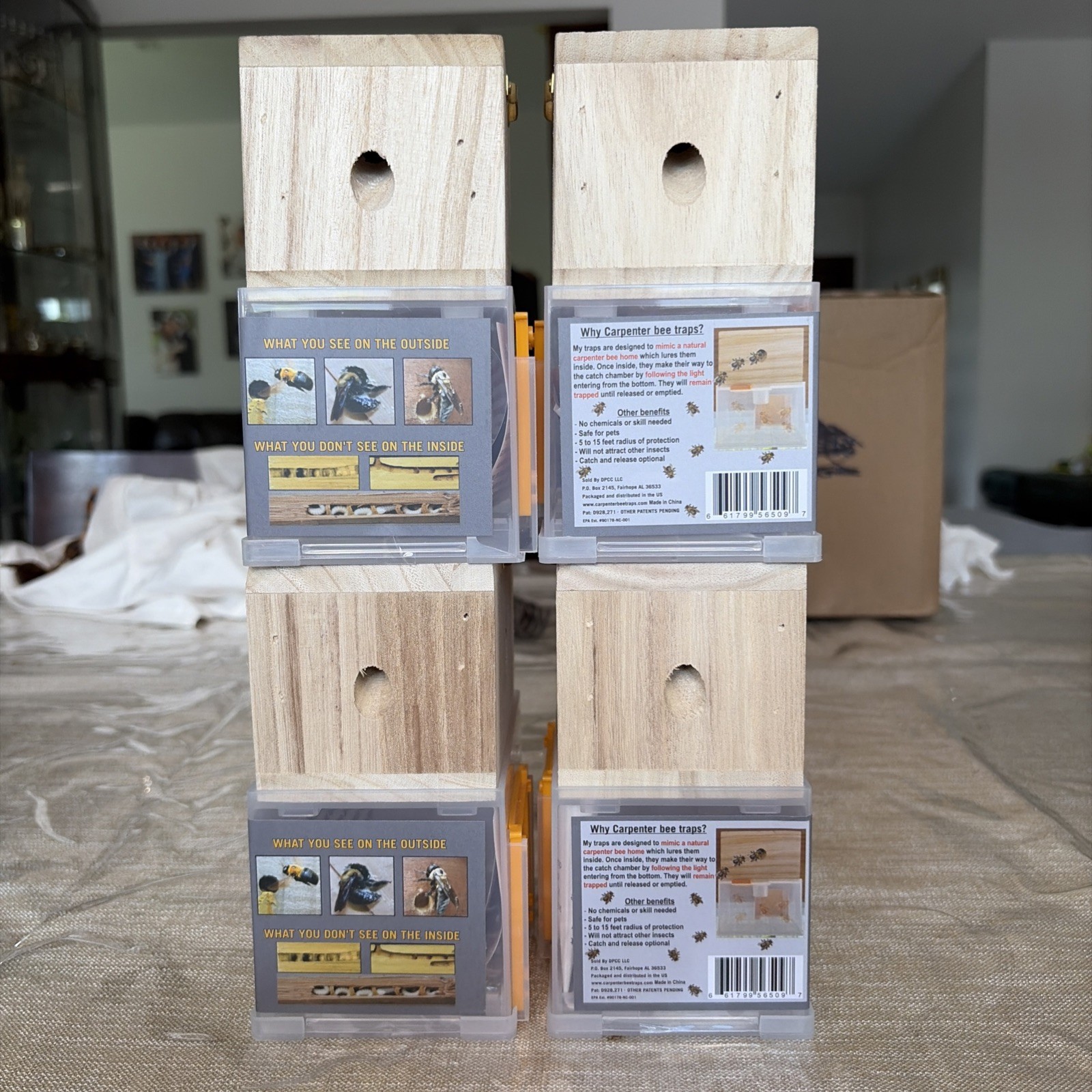 NEW Bees N Things Carpenter Bee Trap - Lot Of 4 - Wood Outdoor Non-Toxic gallery