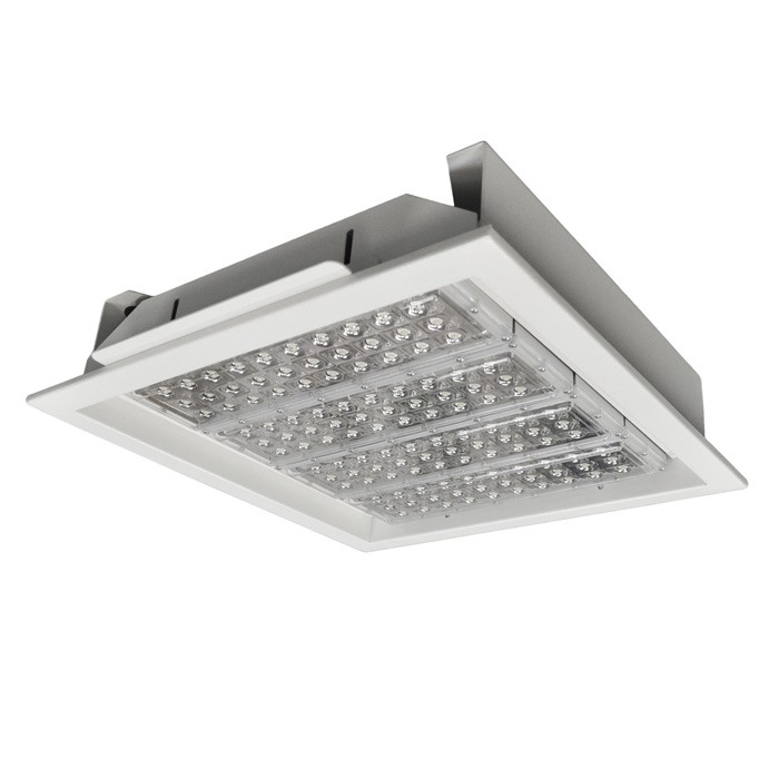 LED Surface Mount Canopy Fixture - Volts: 90-277VAC, Watts: 130W, Type: LED Surf gallery