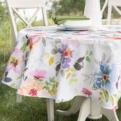 Spillproof Spring/Summer Durable Heavyweight Fabric Indoor Outdoor Tablecloth…
