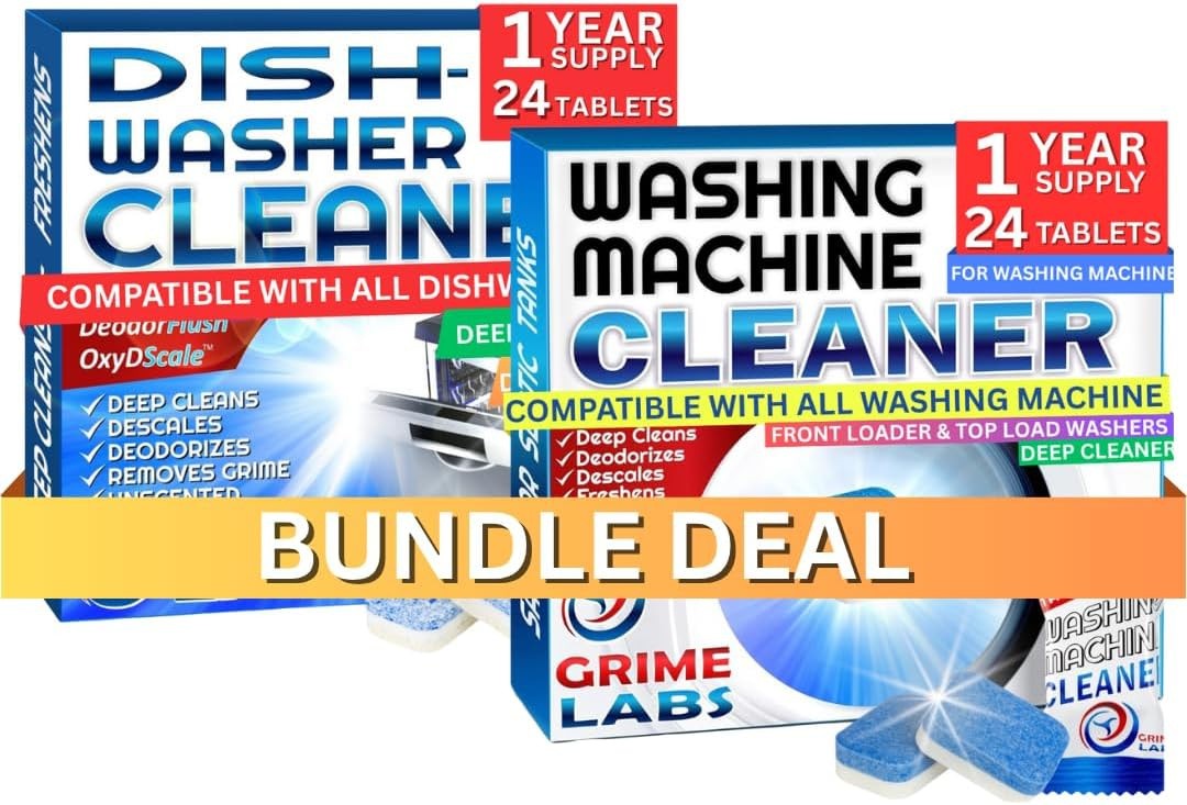 Washing Machine & Dishwasher Cleaner Tablets Bundle – 12-Month Supply | Deep ... gallery