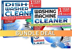 Washing Machine & Dishwasher Cleaner Tablets Bundle – 12-Month Supply | Deep …