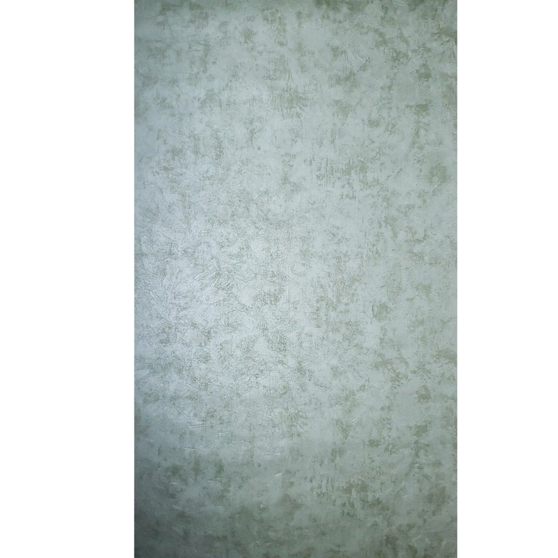 Embossed Wallpaper Silver green Metallic plain plaster Concrete textured roll 3D gallery