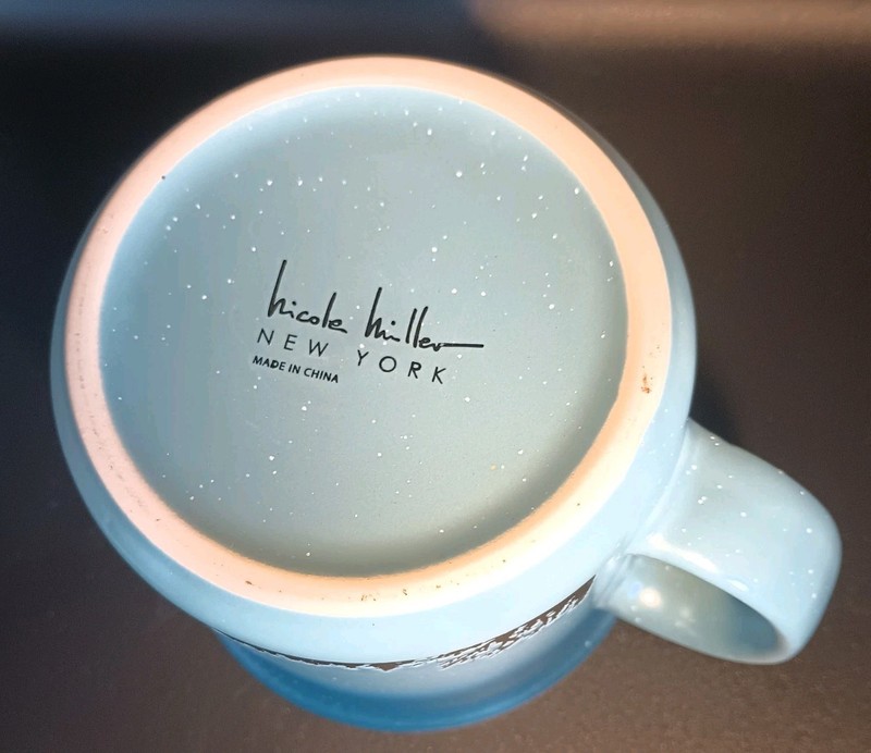 Nicole Miller Matte Collection Ceramic Mug Celestial Moon Stars Forest gallery