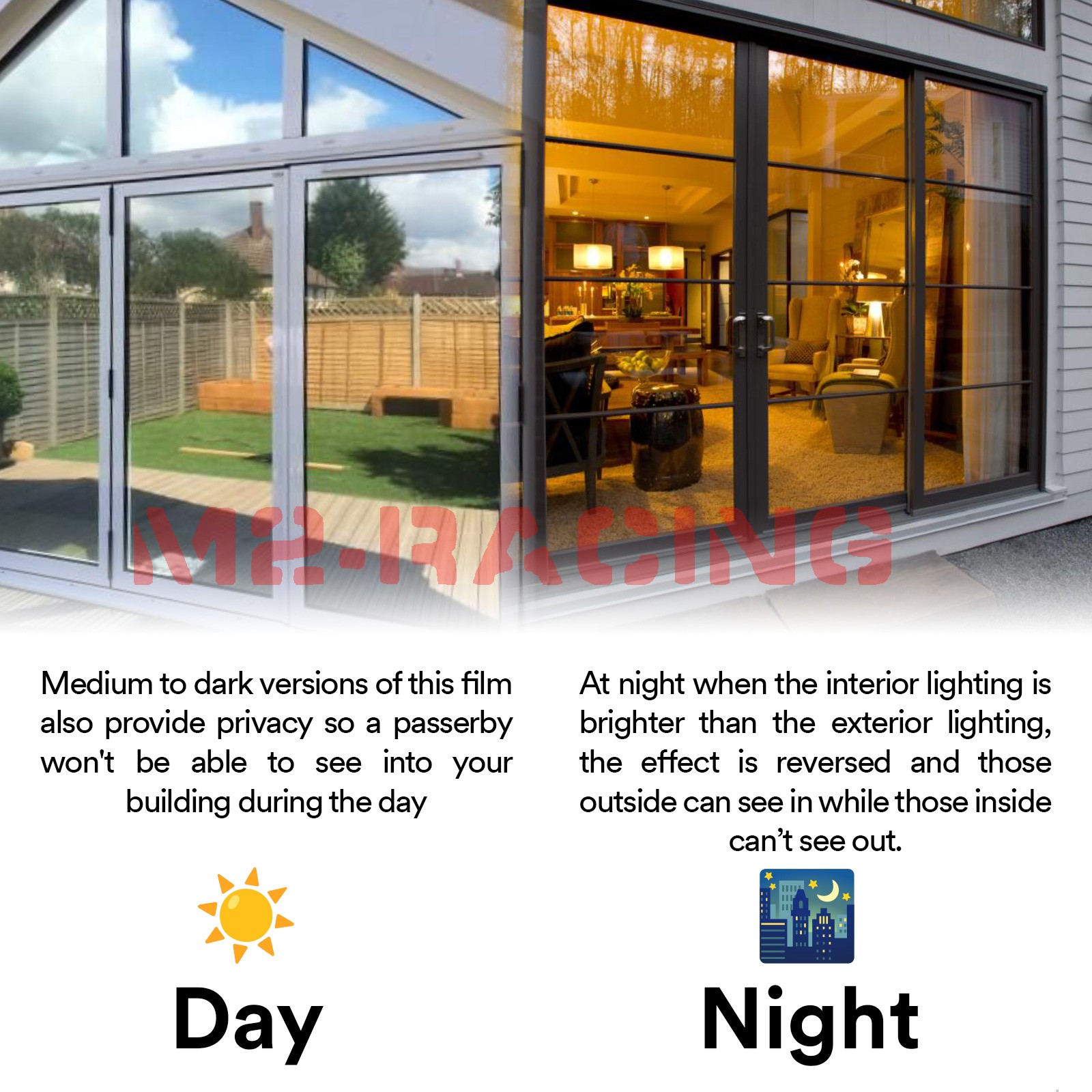 Window Tint One Way Mirror (Chrome Style ONLY) UV Heat Reflective Home Office gallery