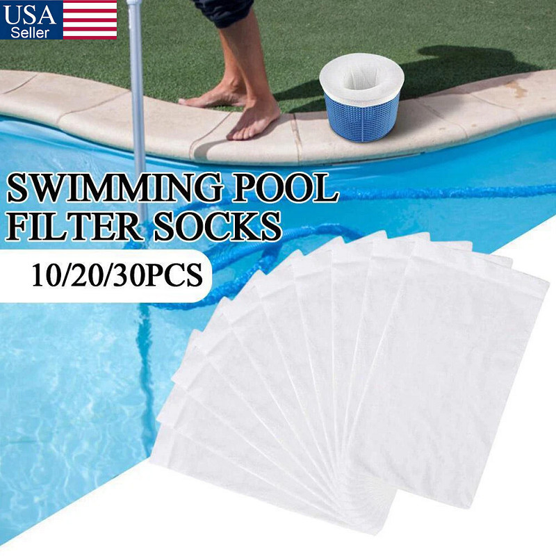 30Pcs Pool Skimmer Socks Filter Replacement Savers for Basket Swimming Pool USA gallery