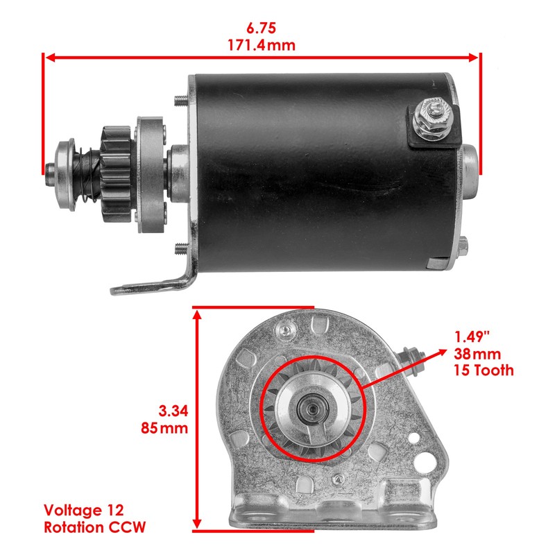 Starter for John Deere E120 E130 E140 E150 E160 E170 MIA13038 15 teeth Steel Gea gallery