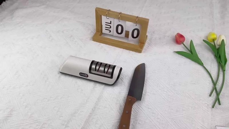 Professional USB Rechargeable Electric Knife Sharpener Kitchen Chef Tool gallery
