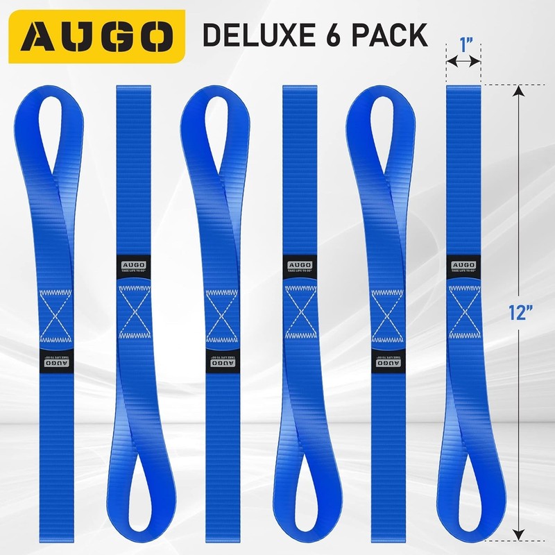 Soft Loop Tie Down Straps - 1,500 Load Capacity & 4,500 Lbs Breaking Strength - gallery