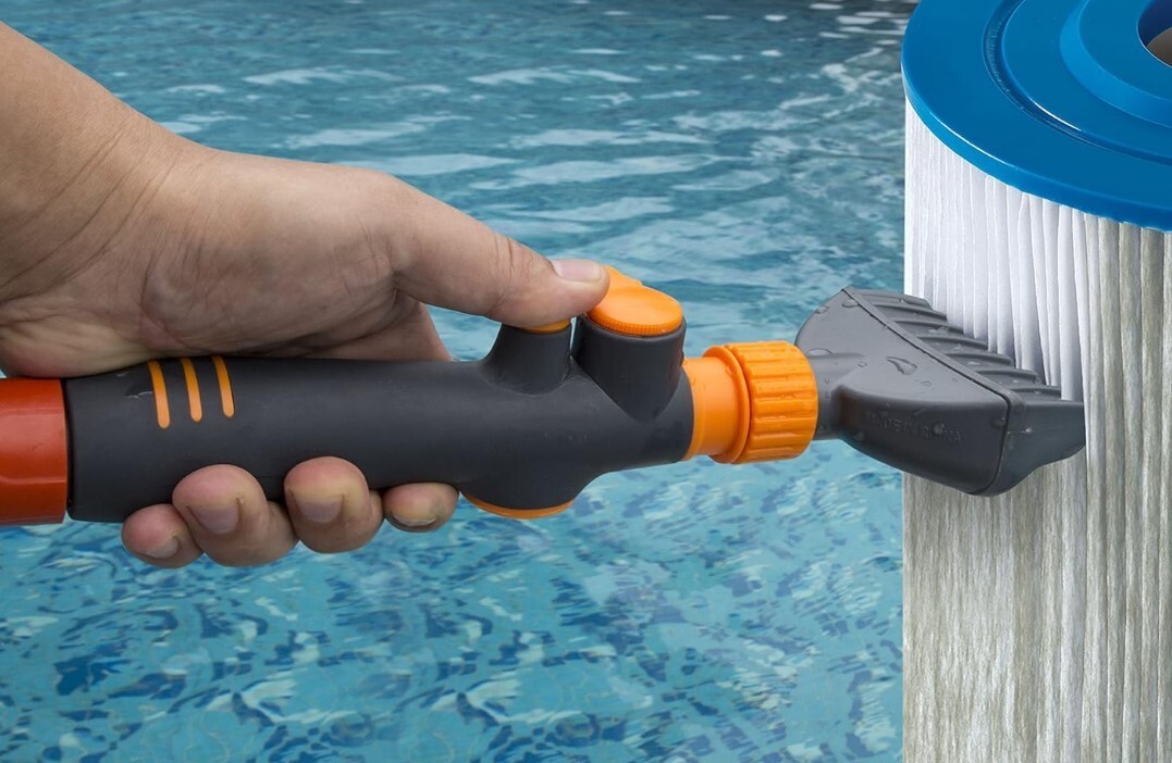 Pool Filter Cartridge Cleaner Water Wand Brush Handheld Cleaning Tool Brush gallery