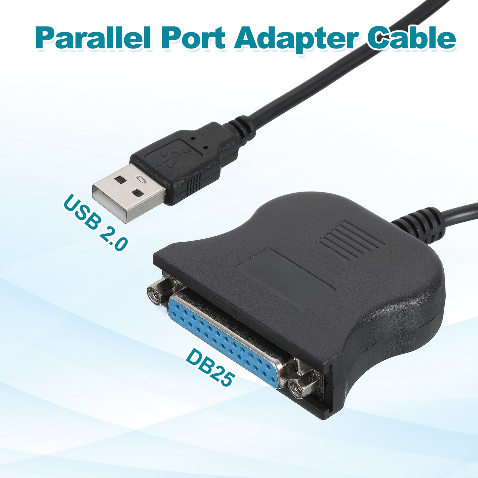 Parallel Port Printer Cable Male USB to Female DB25 0.8m Black gallery