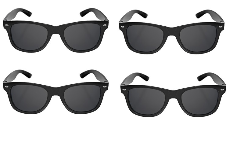MENS SOLID BLACK SUNGLASSES 6 PACKUNISEX GLASSES WAYFARE STYLE RETRO gallery