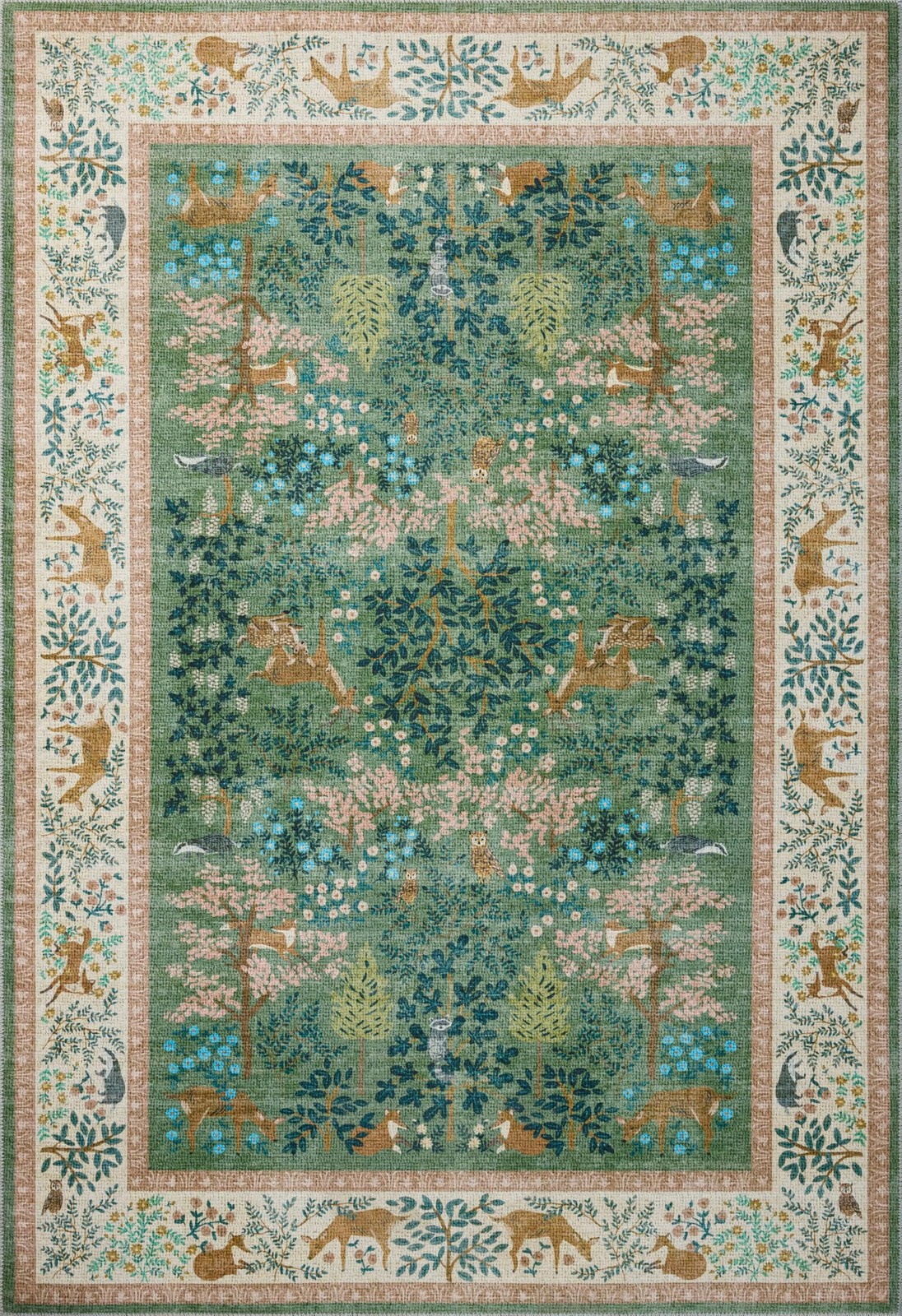 Loloi Rifle Paper Co. Canopy Collection Cnp-02 Sage/Blush 2-3 X 5 Accent Rug gallery