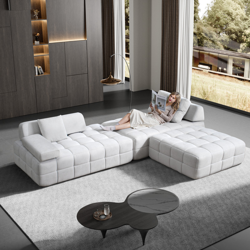 132'' Modular Sectional Sofa Couch with Deep Seat L-Shape Couch for Living Room gallery