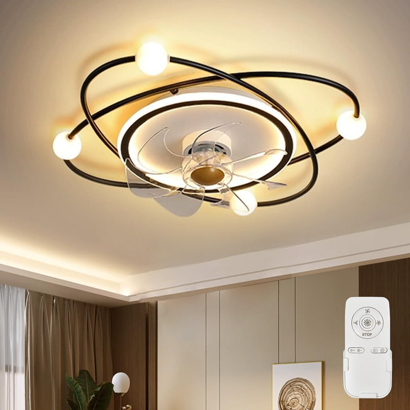 Flush Mount Ceiling Fan with Light Interior Light Remote Control Ceiling Fan gallery
