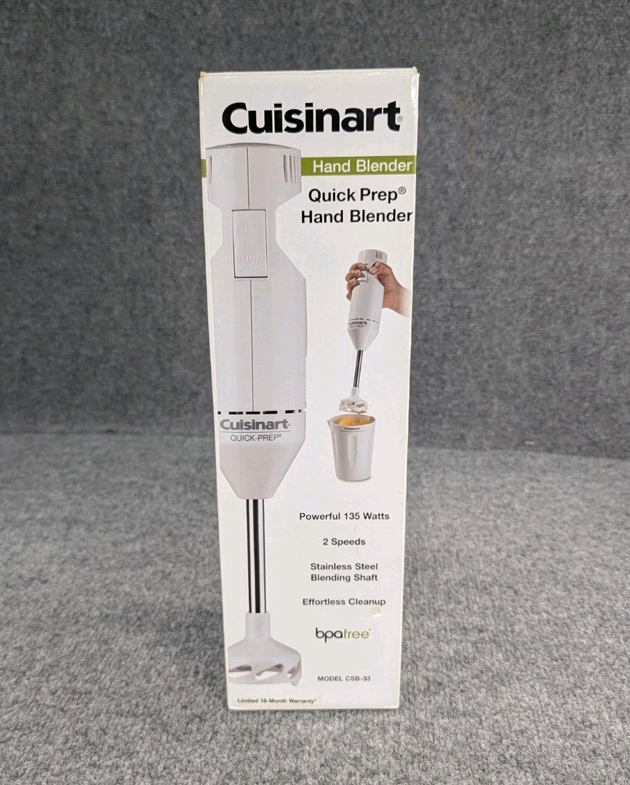 Cuisinart CSB-33 Quick Prep Hand Blender 135W 2-Speed Immersion Blender White gallery