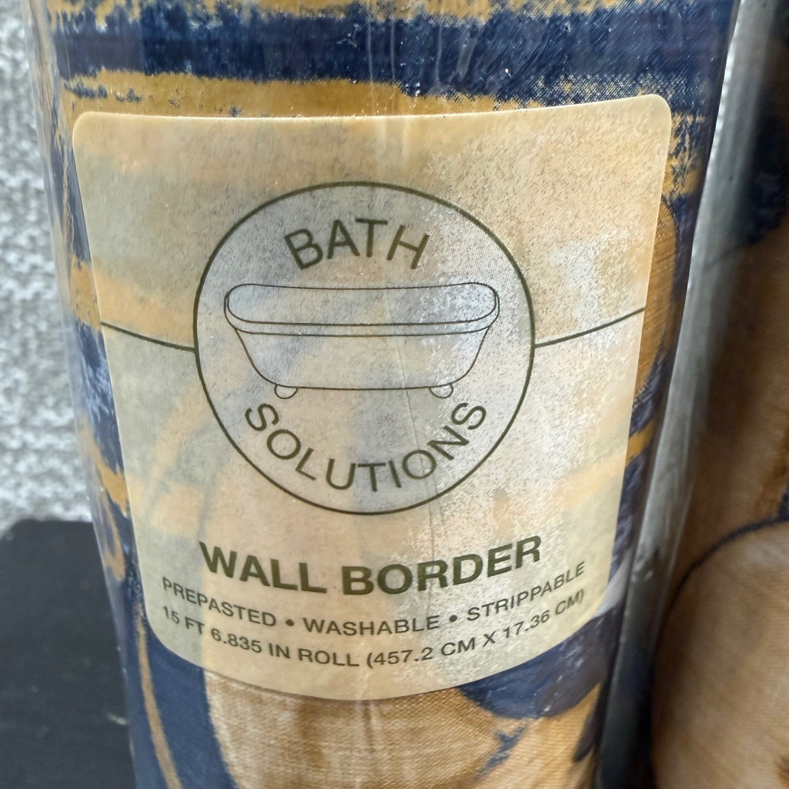 Bath Solutions Moon Glow Wall Border Blue Celestial Sun Moon Stars 2 Rolls NEW gallery