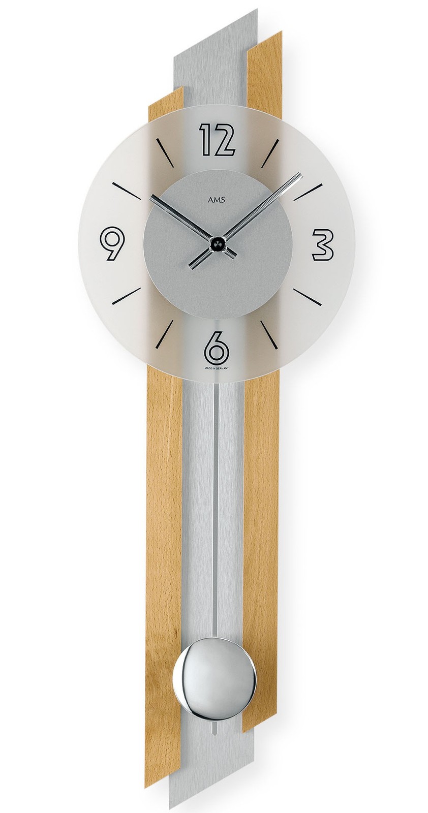 Modern Wall Clock with Quartz Movement by AMS gallery