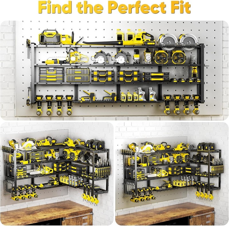 Professional Grade 64" Wall-Mounted Tool Organizer - 1000lbs Capacity & Stylish gallery