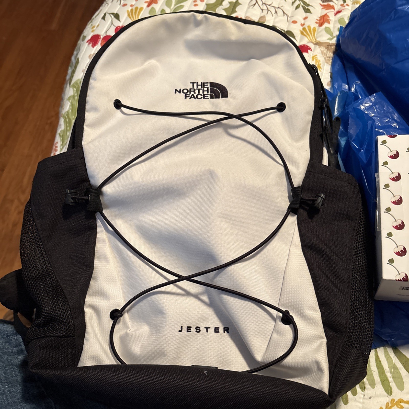 The North Face Jester Back Pack White Black EUC