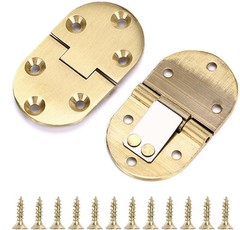2 Pack 90 Degree Flip Top Hinges Solid Brass For Folding Tables 55Lb Capacity