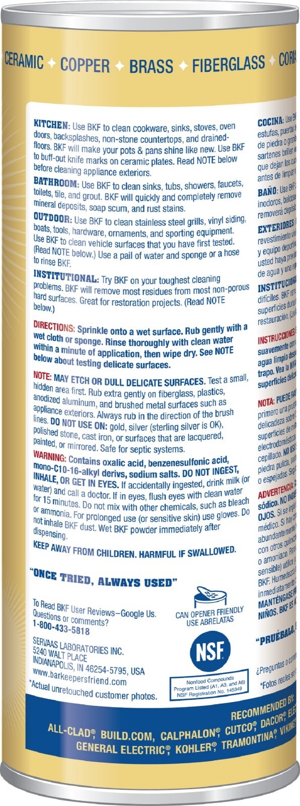 BAR KEEPERS FRIEND All-Purpose Bathroom Kitchen Porcelain Cleaner Polish 21 oz gallery
