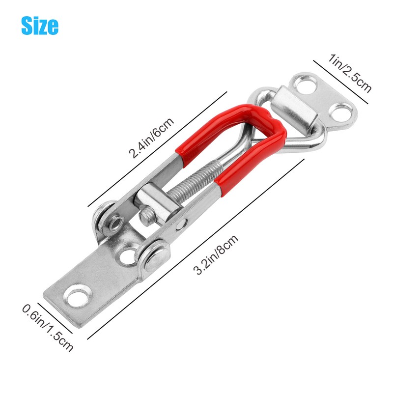 2 PCS Steel Toggle Latch Catch Adjustable Lock Clamp Anti-rust Clip For Box Case gallery