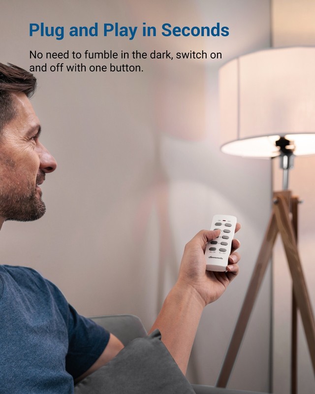 DEWENWILS 6 Device Remote Control Outlet Plug-in USB Outlet 125V/15A/1875W 100FT gallery