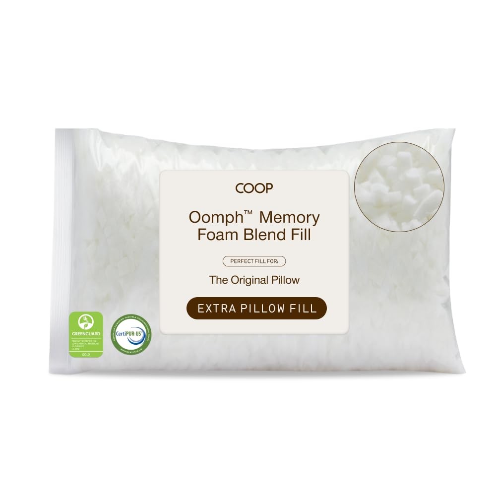 Coop Home Goods Extra Oomph Fill, Cross-Cut Memory Foam, Medium Density Pillo... gallery