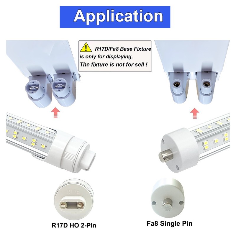 12Pack 8Ft Single Pin Led Workshop Lights 8' FA8 Bulbs 144W 18000Lm 6500K Clear gallery