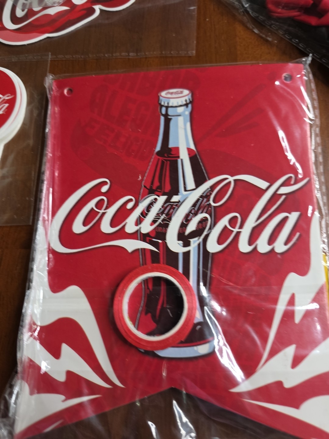Coca Cola theme party Banner Balloons Cupcake Toppers Cake Topper BD1 gallery