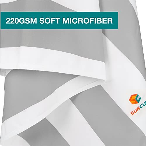 SUN CUBE Microfiber Beach Towel, Quick Dry Sand Free Beach Towel, Lightweight... gallery