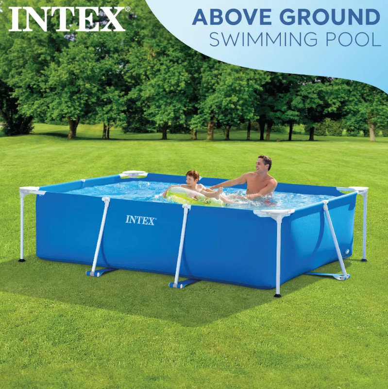Intex 8.5ftx 26in Rectangular Frame Above Ground Backyard Swimming Pool 439 Gal gallery