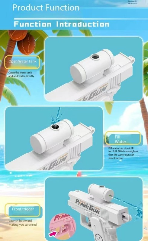 Prank Water Gun, Compulsive Two-Way Water Gun, Inverted Water Pistols Spraying gallery