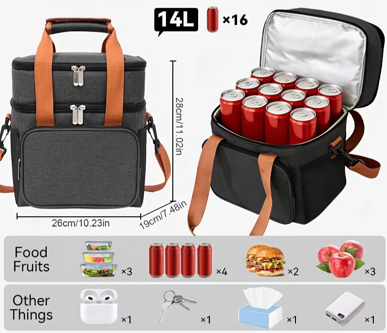 Large Insulated Lunch Bag - Oxford Cloth Multi-layer Thickened Insulated Bag gallery