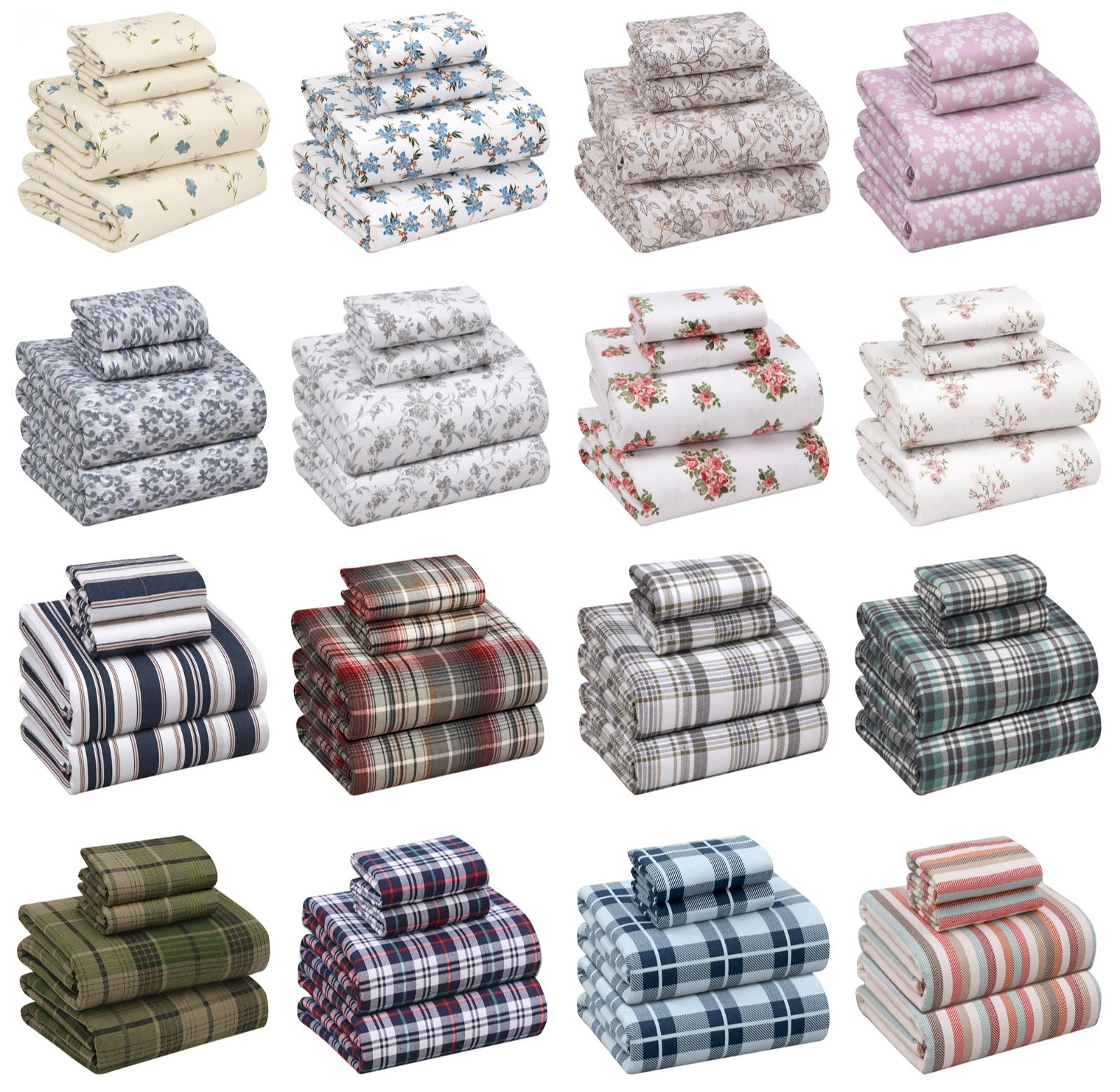 100% Cotton Flannel Sheet Set Deep Pockets Breathable Warm 170 GSM Cozy Soft gallery