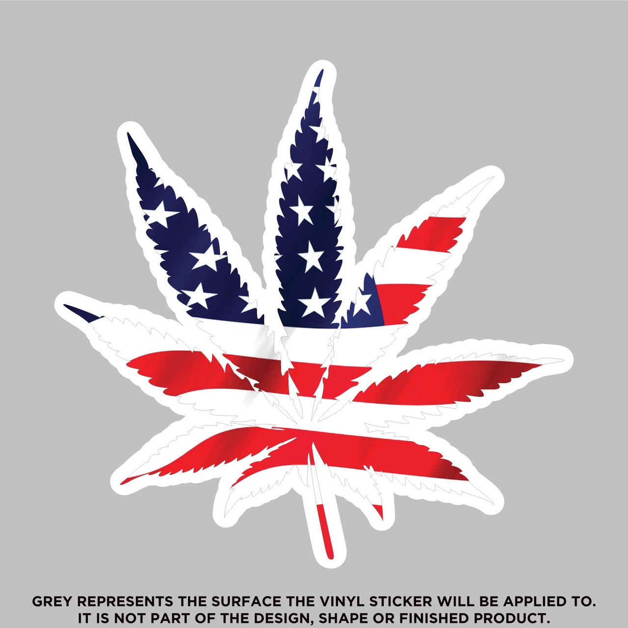American Flag Marijuana Pot Leaf, High Quality Vinyl Stickers gallery