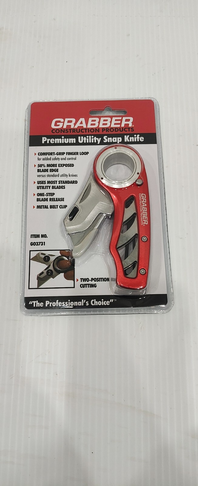 Grabber Premium Utility Snap Knife Box Cutter Razor Pocket Belt Clip Tool gallery