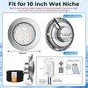 10 Inch Pool Lights for Inground Pool 100ft Cord 55W RGBW 12V AC gallery