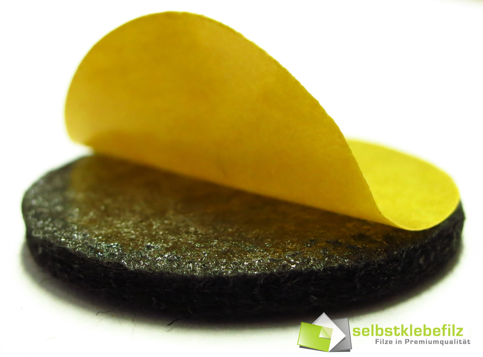 Felt glides round Ø 44 mm black | from 4pcs. | Strong Self Adhesive 3.5mm Thick gallery