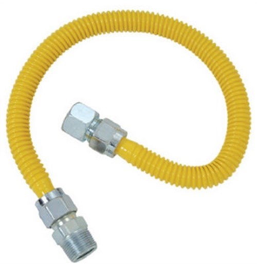 BrassCraft CSSC12R-60 P Stainless Steel Yellow Gas Appliance Connector 60 L in. gallery