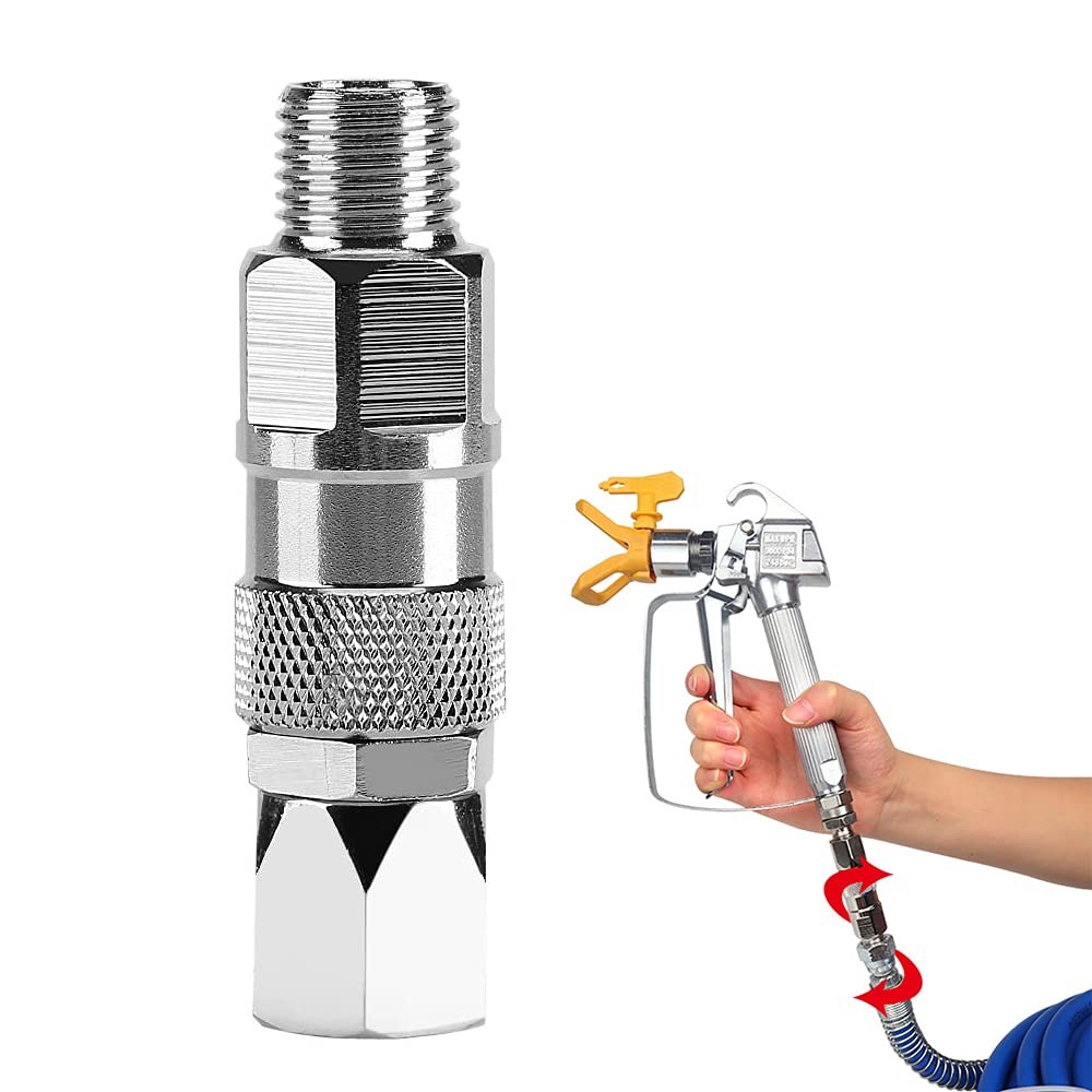 Sprayer Joint 360 Degrees Rotate Stainless Steel Airless High 1/4inch, Silver gallery