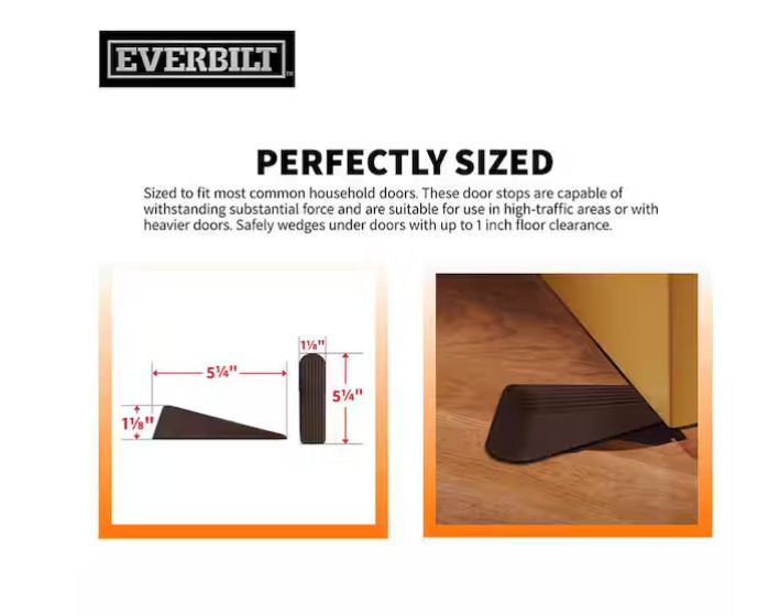Brown Rubber Door Stops (2 per Pack) gallery