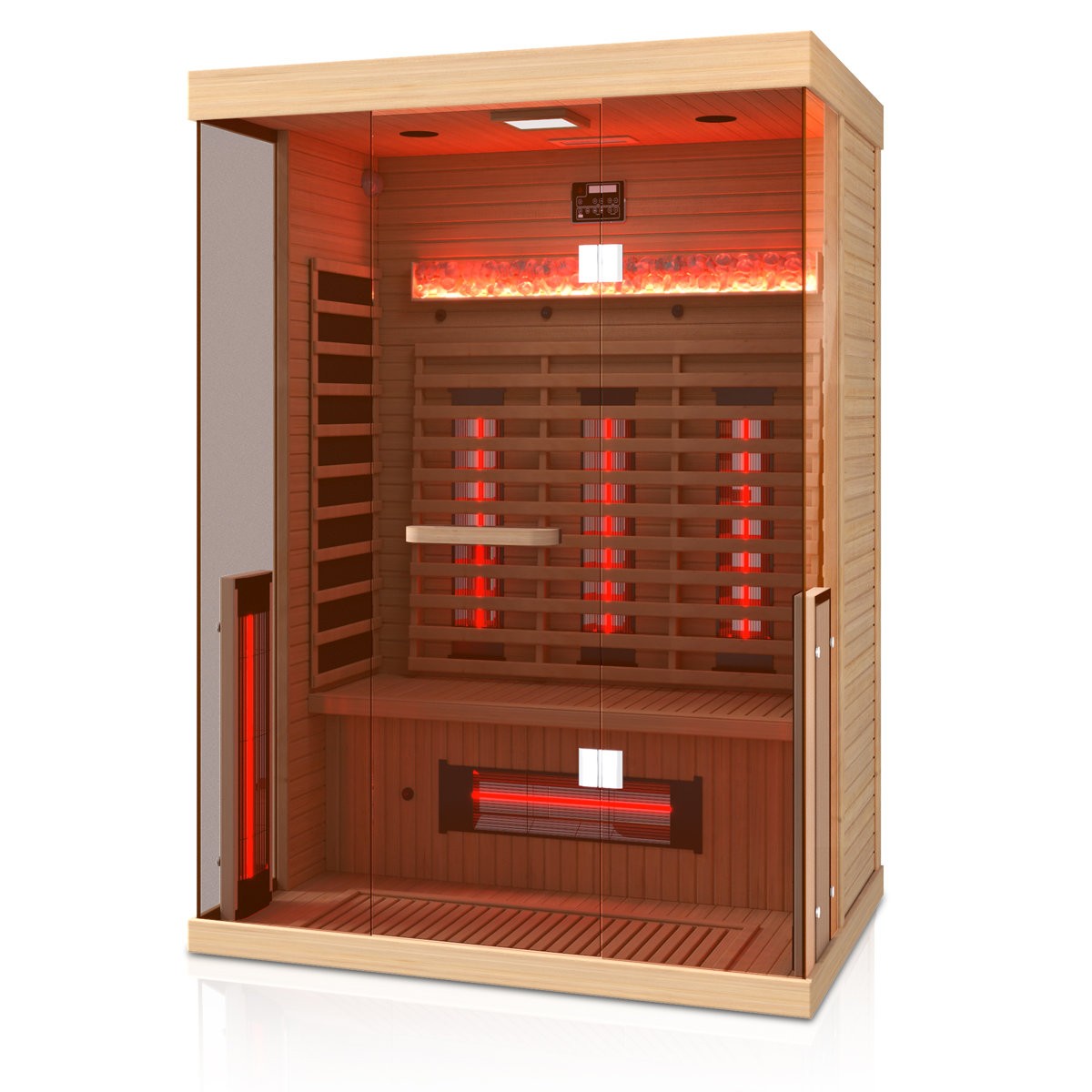 2-3 Person Portable Far Infrared Sauna Hemlock Carbon Heating Bluetooth gallery