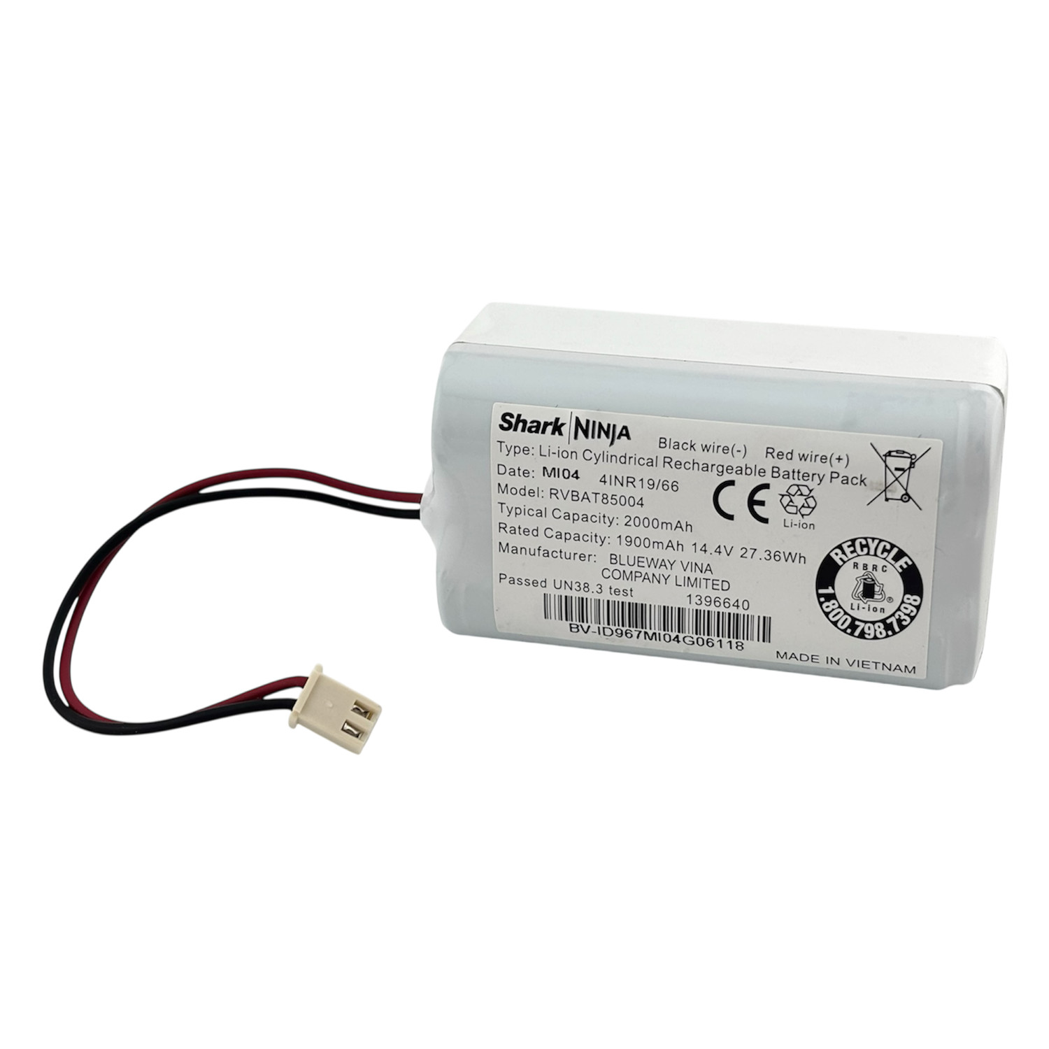 Original Li-ion Battery for Shark Robot Vacuum Cleaner RVBAT85004 14.4V 2000mAh gallery