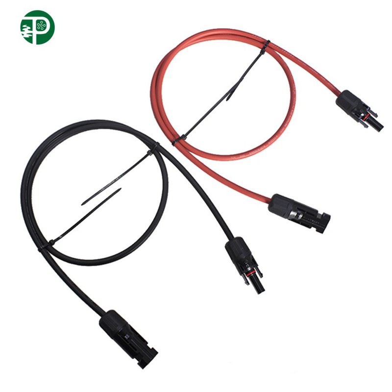 Black and Red Solar Panel Extension Cable Wire Connector 12/10 AWG 1 pair gallery