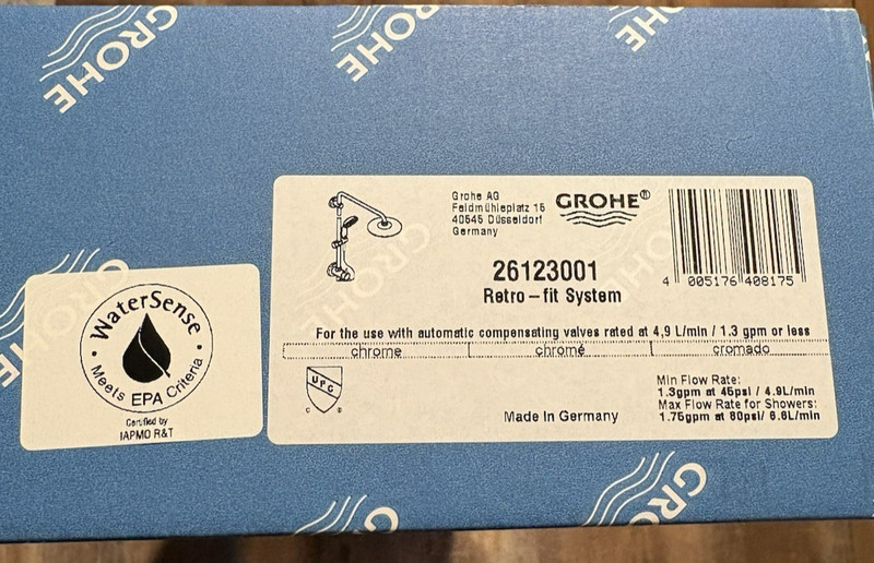 Grohe 26123001 Retro-Fit Shower System - StarLight Chrome - 1.75 GPM gallery