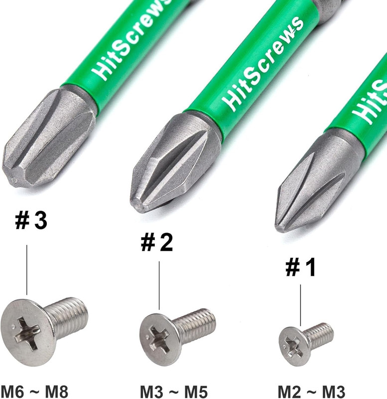 7Pcs JIS Screwdriver Bit Set - 3" / 75Mm - Impact Ready Japanese Cross Point Bit gallery