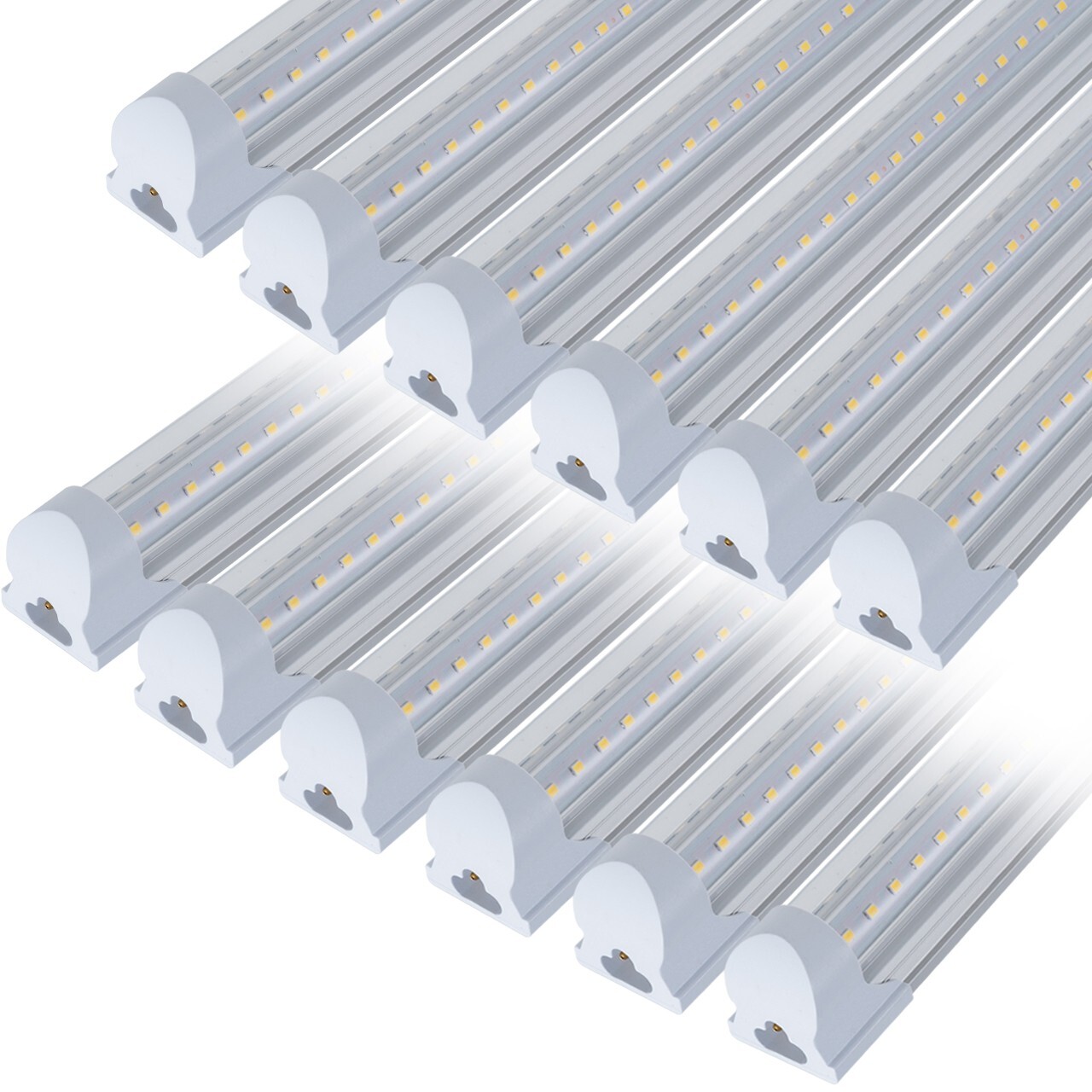 12 Pack 4FT T8 Integrated Tube Light LED Shop Light 40W High Output Clear 6000K gallery