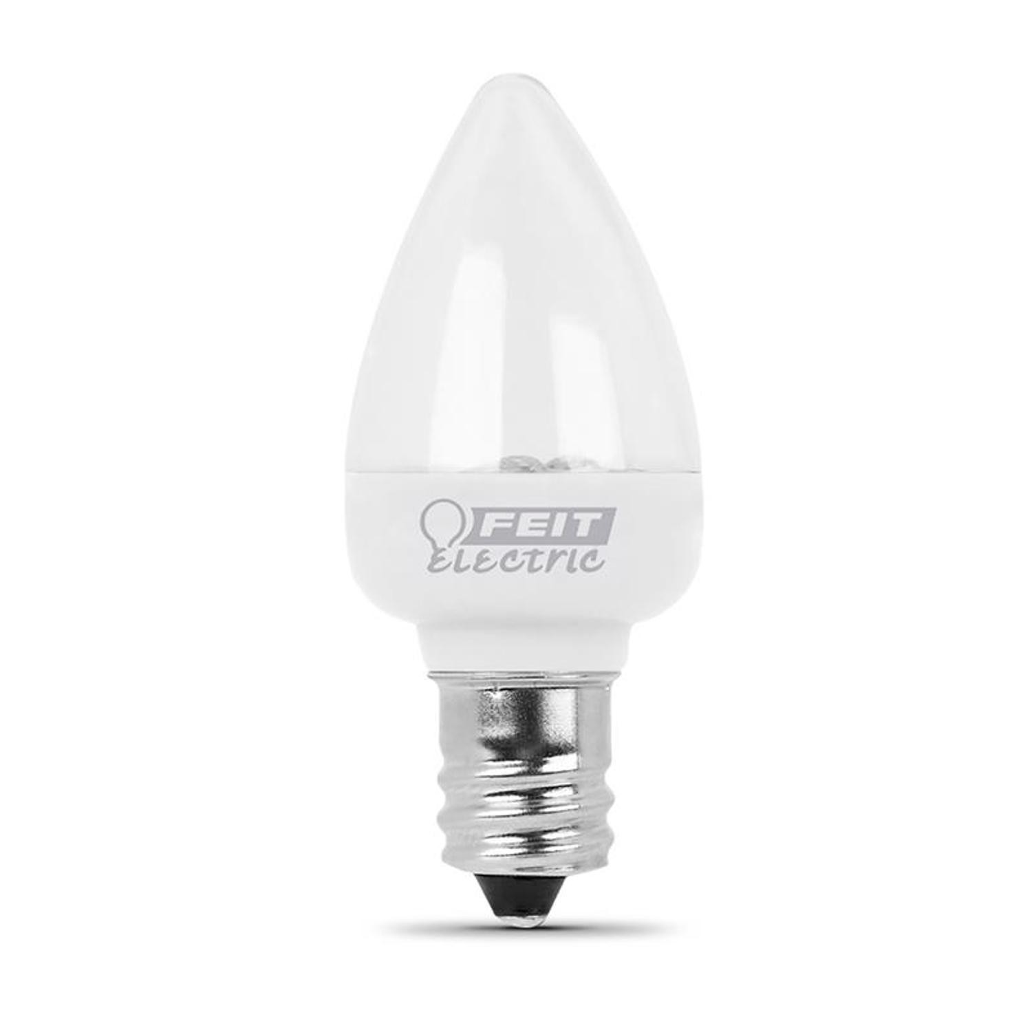 Feit Electric BPC7/LED 4000K 1W 120V E12 C7 White Incandescent Night Light Bulb gallery