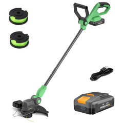 WORKPROX 20V Cordless String Trimmer/Edger 9500RPM 12″ Cut 4A Battery Spool Line